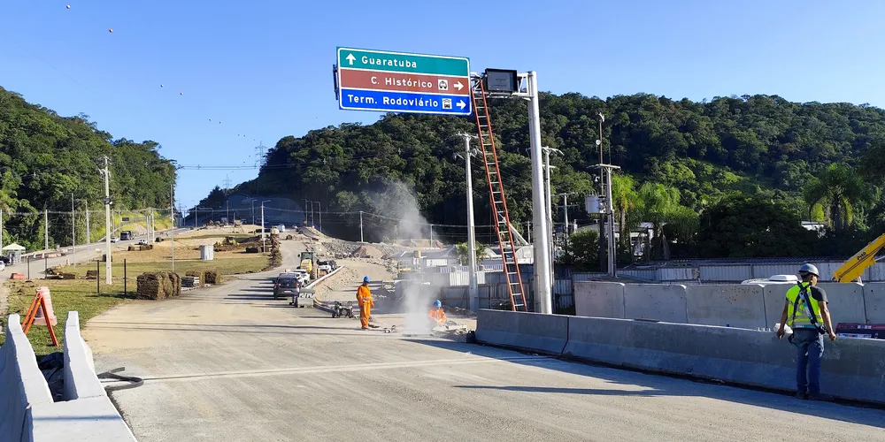 Um painel de contagem de ciclistas também está sendo instalado em Guaratuba