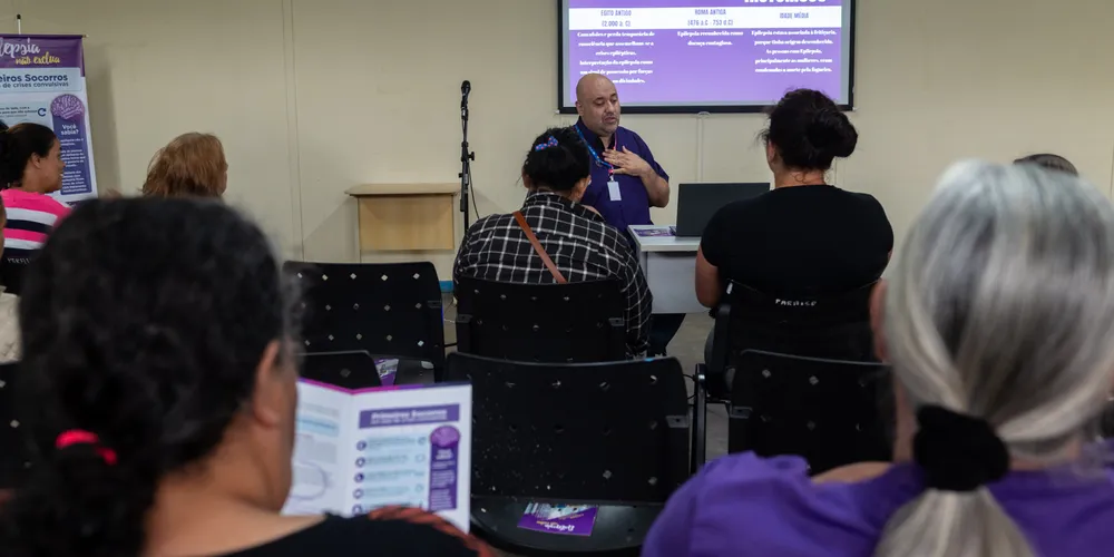 Ação do Março Roxo no CRAS Jardim Paraíso