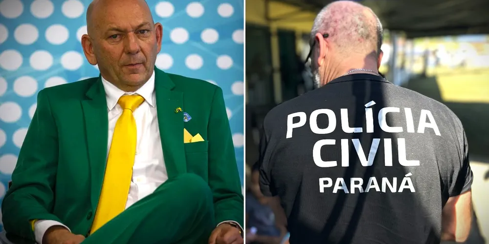 À esquerda o dono e empresário da Havan, Luciano Hang