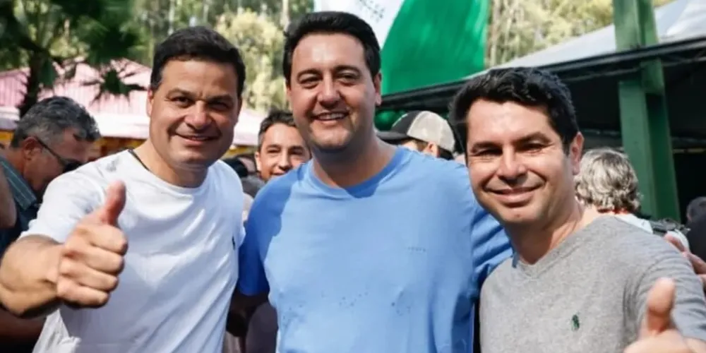 Sandro Alex, Ratinho Junior e Alexandre Curi