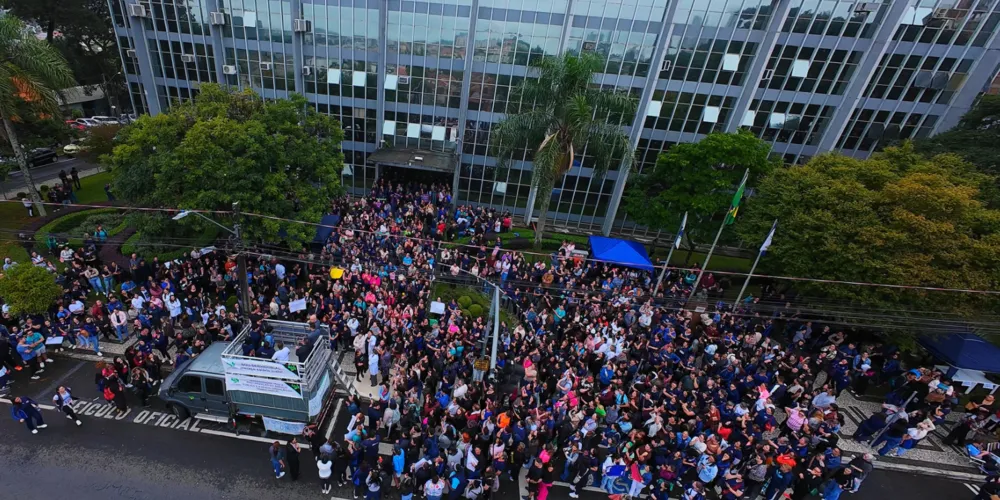 Manifestação vista de cima