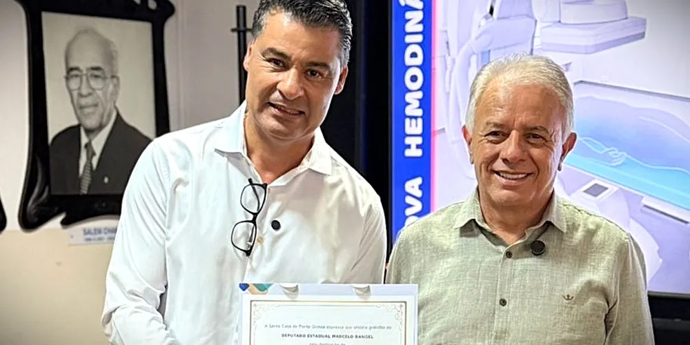 Marcelo Rangel e o provedor da Santa Casa, Juarez Antônio