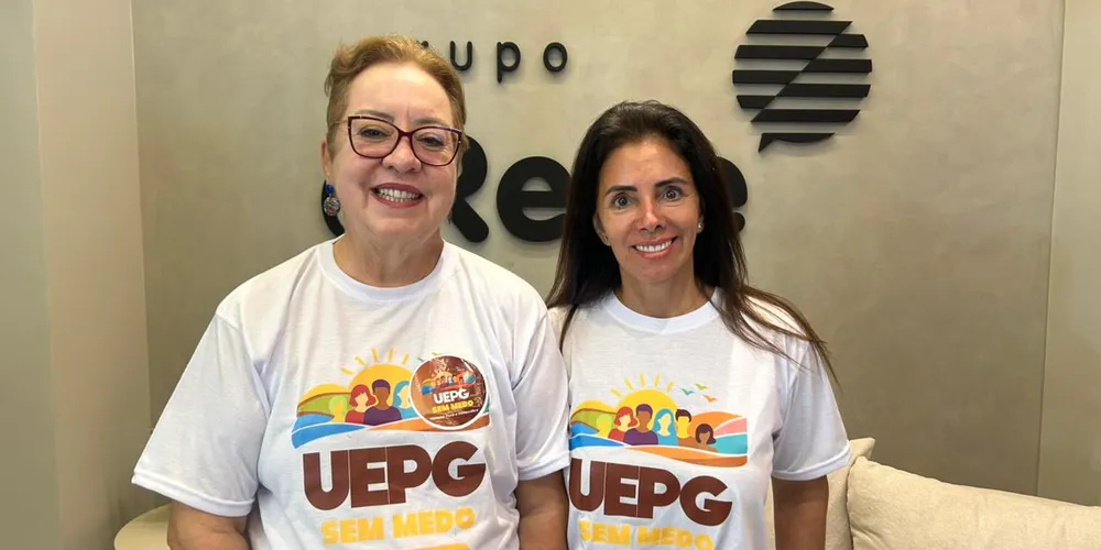 As candidatas da chapa 1 'UEPG sem medo', à Reitoria da Universidade Estadual de Ponta Grossa (UEPG), Marilisa Oliveira (reitora) e Jeaneth Nunes (vice-reitora)