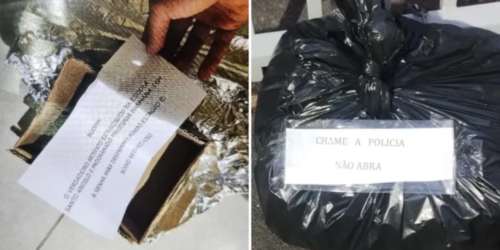 Bilhetes foram deixados em locais como forma de ameaça