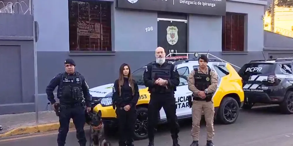 A ação reuniu Polícia Civil, a Polícia Militar de Ipiranga e a Guarda Municipal de Ponta Grossa