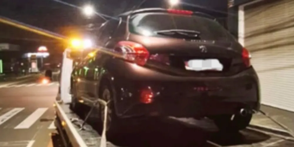 Entre os dez veículos apreendidos, está um Peugeot com dívidas de R$ 150 mil