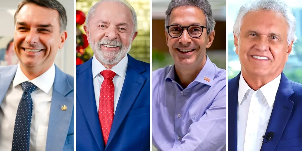 Flávio, Lula, Zema e Caiado foram os pré-candidatos mais avaliados