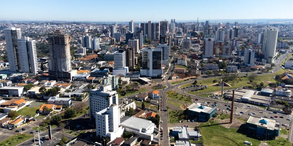 Vista geral do centro de Ponta Grossa