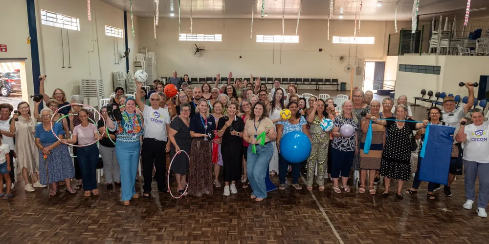 O Centro de Convivência do Idoso (CECON) Nova Rússia recebeu novos materiais para a prática de esportes pela Prefeitura de Ponta Grossa