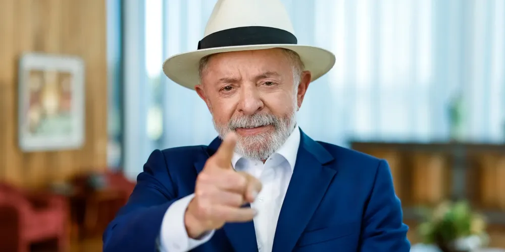 O presidente Luiz Inácio Lula da Silva (PT) durante pronunciamento em rede de rádio e TV