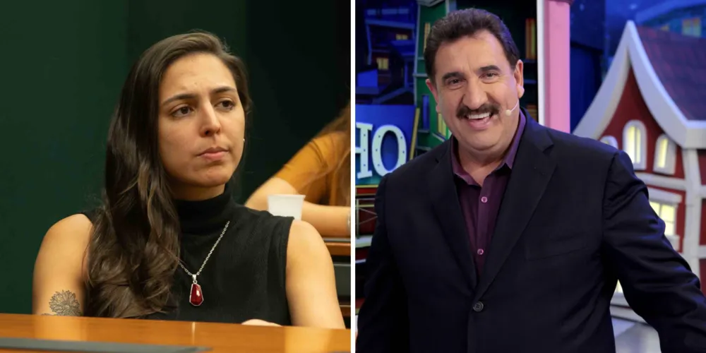 Deputada federal Natália Bonavides e o apresentador Ratinho