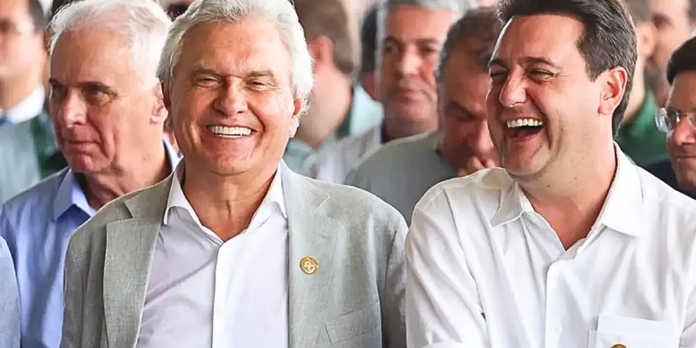 Ronaldo Caiado e Ratinho Junior, governadores de Goiás e do Paraná, respectivamente