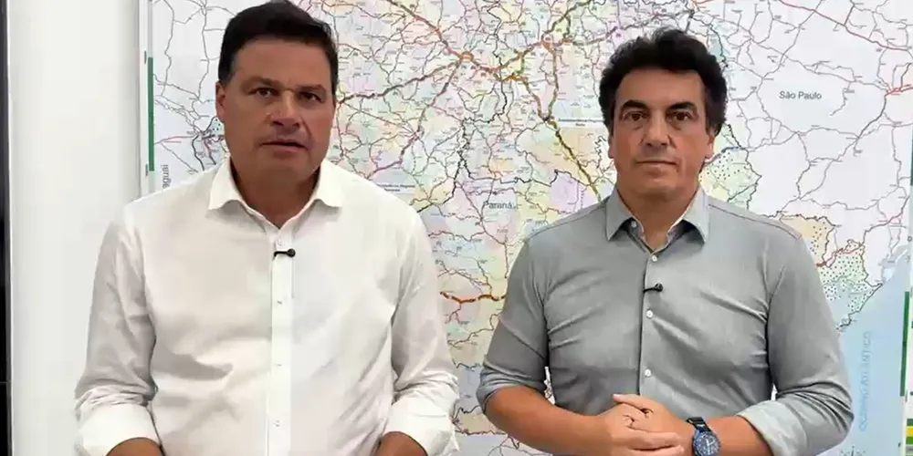 O deputado federal Sandro Alex (PSD) e o secretário de Infraestrutura e Logística do Paraná, Fernando Furiatti