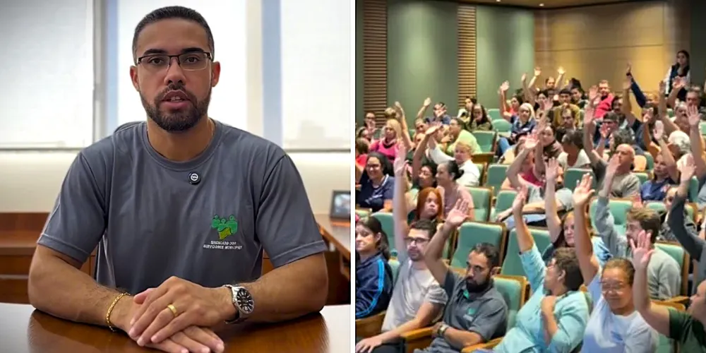 Comunicado foi do presidente Luiz Eduardo Pleis (à esquerda)