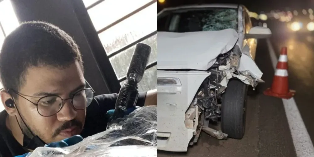 Maycon foi atingido primeiro pelo carro e depois pela moto