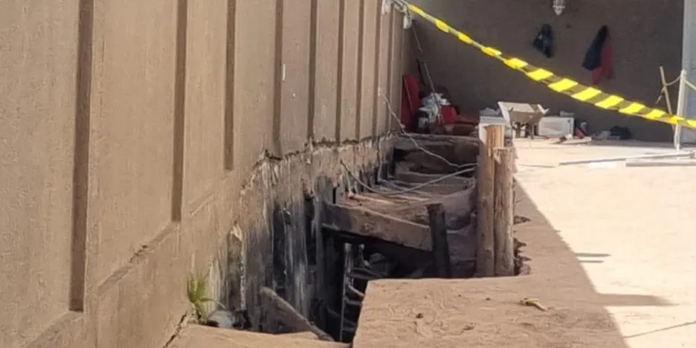 O acidente aconteceu durante uma obra que reforçava a estrutura