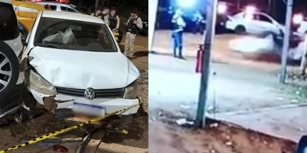 Dentro do veículo, a polícia encontrou um cigarro de maconha