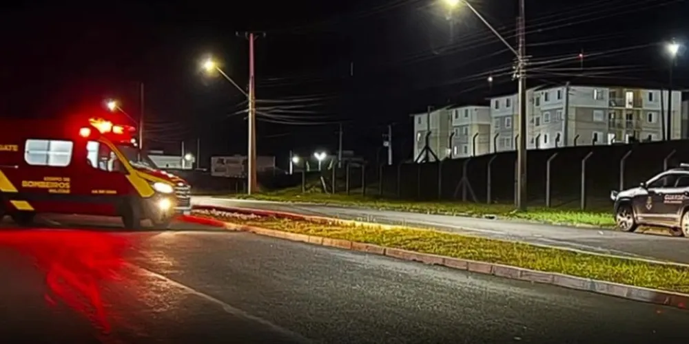 Uma equipe do Samu esteve no local e prestou os primeiros atendimentos ao motociclista