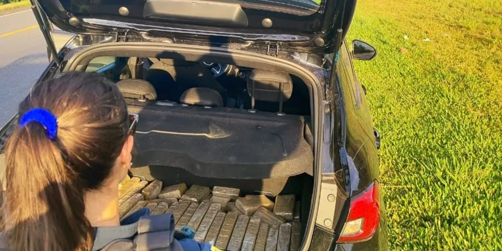 Questionado, o condutor afirmou que teria adquirido a droga em Cascavel (PR) e que faria o transporte até Curitiba (PR)