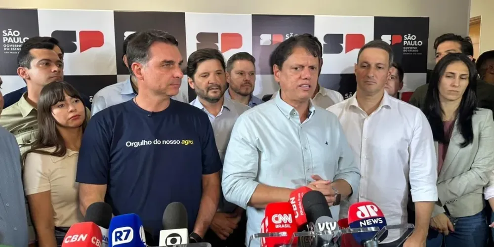 A declaração ocorreu em coletiva de imprensa, ao lado do governador de São Paulo, Tarcísio de Freitas