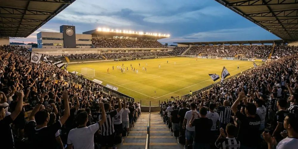 Imagem divulgada para ilustrar o projeto do novo estádio do Operário