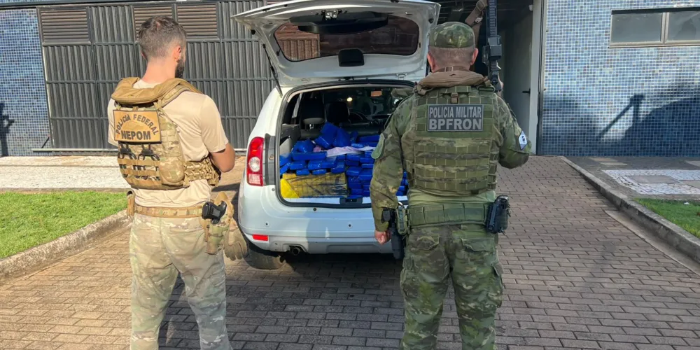 A ação foi realizada por equipes do Batalhão de Polícia de Fronteira (BPFron) e do Núcleo Especial de Polícia Marítima (NEPOM)