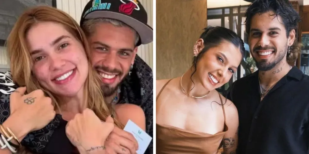 Zé Felipe com Virginia Fonseca, sua ex-esposa, e Ana Castela, ex-namorada