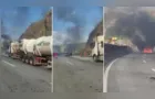 Caminhão com combustível explode, deixa mortos e interdita rodovia