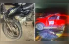 Colisão entre carro e moto deixa um morto na PR-487 em Cândido de Abreu