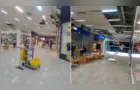 Equipe de manutenção inicia reparos no 'Total' e descarta interdição do shopping