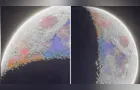 Imagem rara mostra cores escondidas da Lua e viraliza nas redes