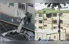 Bombeiros trabalham nos destroços do avião que colidiu contra prédio em BH