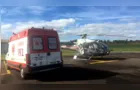 Homem baleado em Telêmaco Borba é transferido para Ponta Grossa com apoio aeromédico