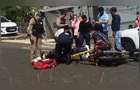 Motociclista é encaminhado ao hospital após colisão contra carro em PG