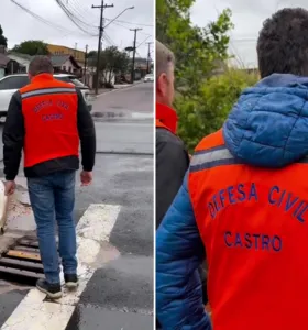 Áreas de risco estão sendo monitoradas por equipes da Prefeitura de Castro