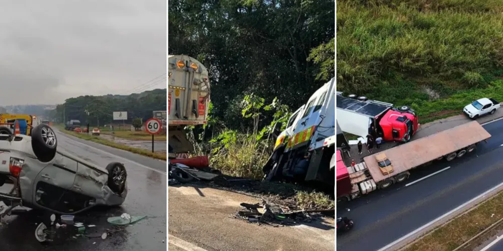 Acidentes registrados nas proximidades da BR-376 em Ponta Grossa