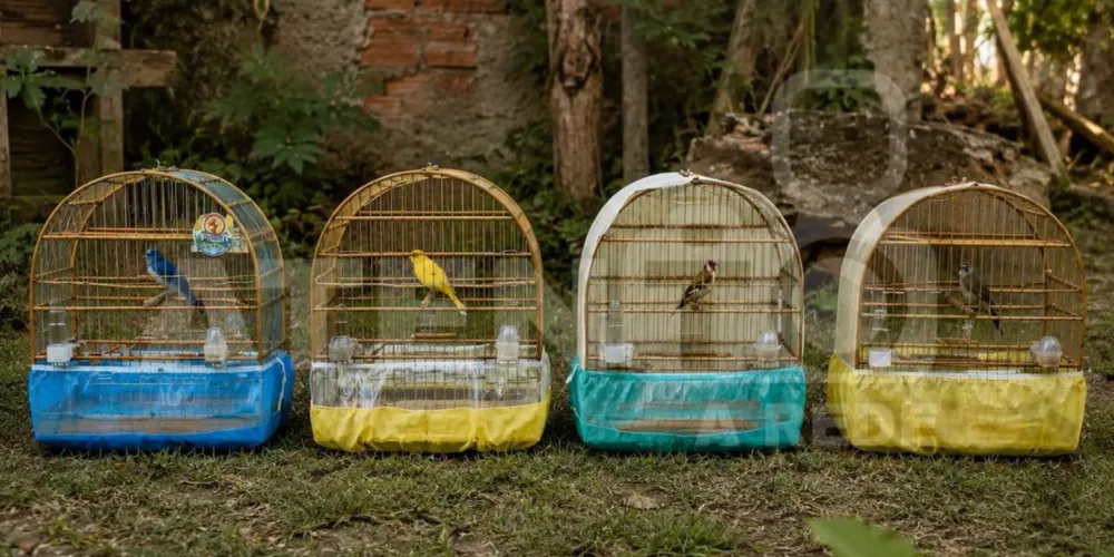 As aves eram mantidas ilegalmente em cativeiro