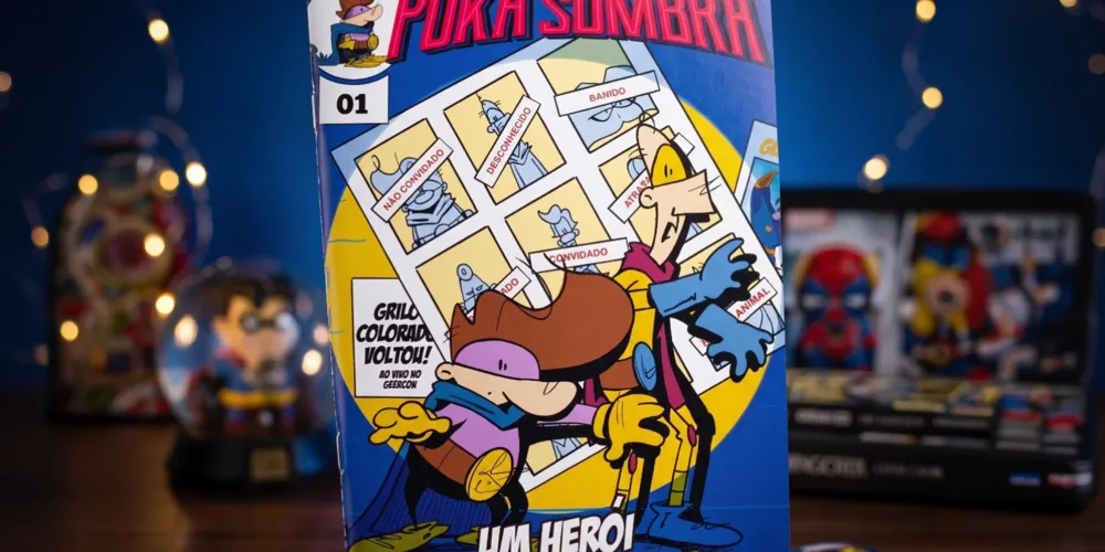 A HQ acompanha as aventuras de Poka Sombra e Poka Pena