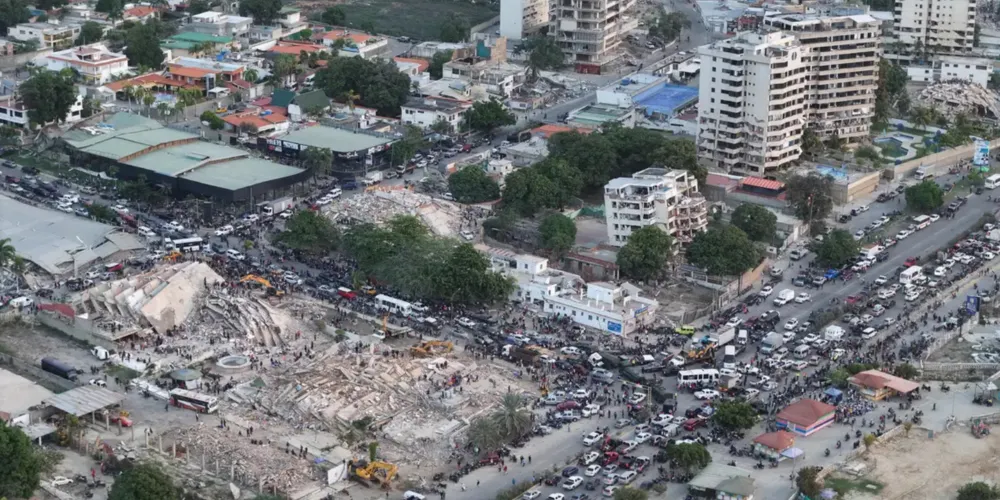 O município de cerca de 50 mil habitantes, que fica a cerca de 40 km de estrada de Caracas, foi um dos gravemente afetados pelo duplo terremoto da semana passada