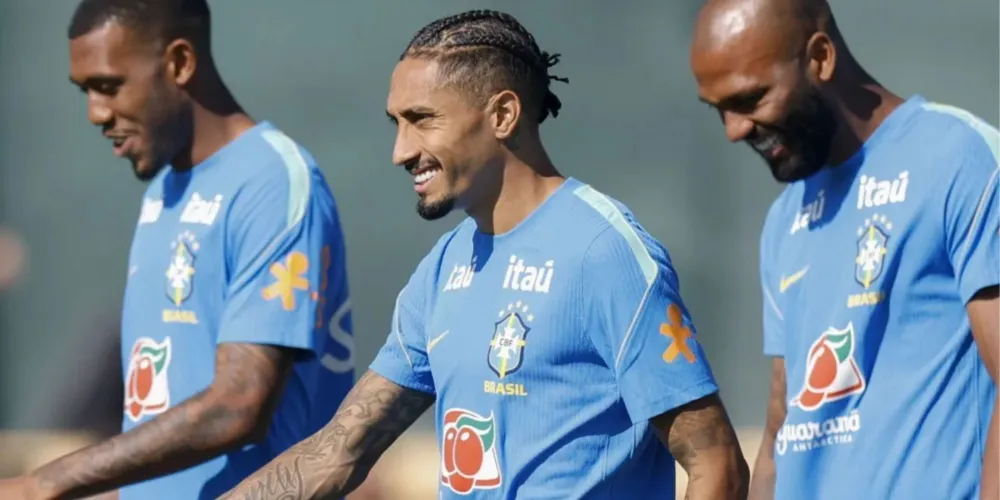 Treino da Seleção da Brasileira com Raphinha, Rayan e Igor Thiago