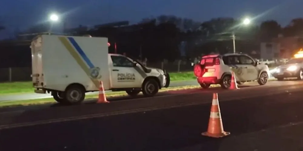 Com a força do impacto, a vítima foi lançada para o acostamento