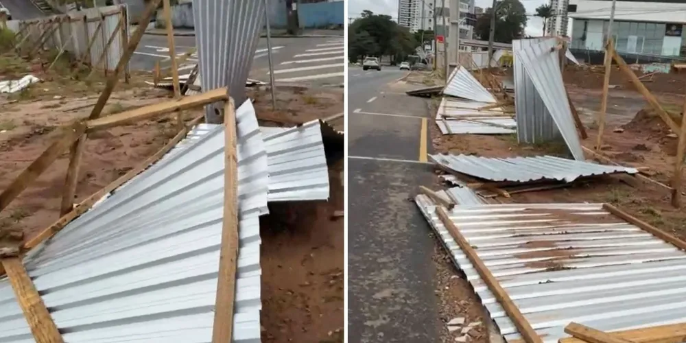 Apesar do susto e dos danos registrados na estrutura da obra, não houve feridos