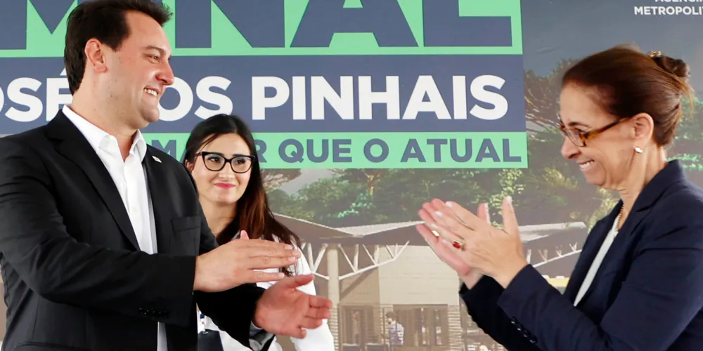 Governador Ratinho Junior e a prefeita Nina Singer
