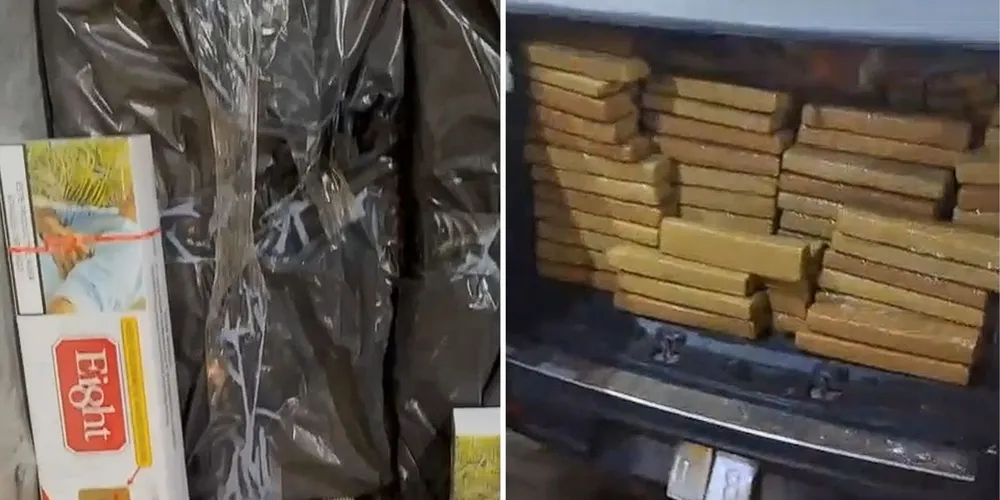 A carga totalizava aproximadamente 150 mil maços de cigarros de origem estrangeira