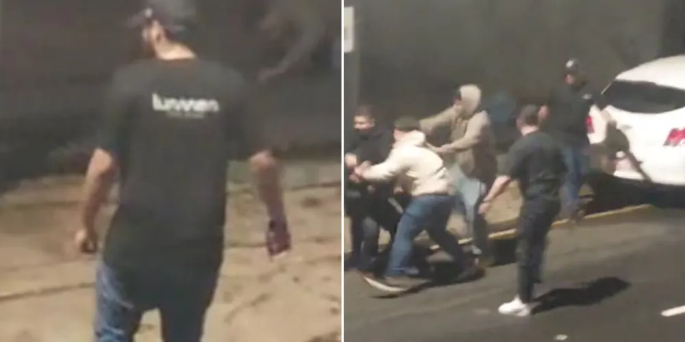 A ação foi registrada em vídeo por moradores da região