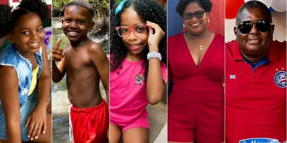 Cinco das 16 vítimas da mesma família mortas na tragédia da BR-116 aparecem em montagem divulgada após o acidente