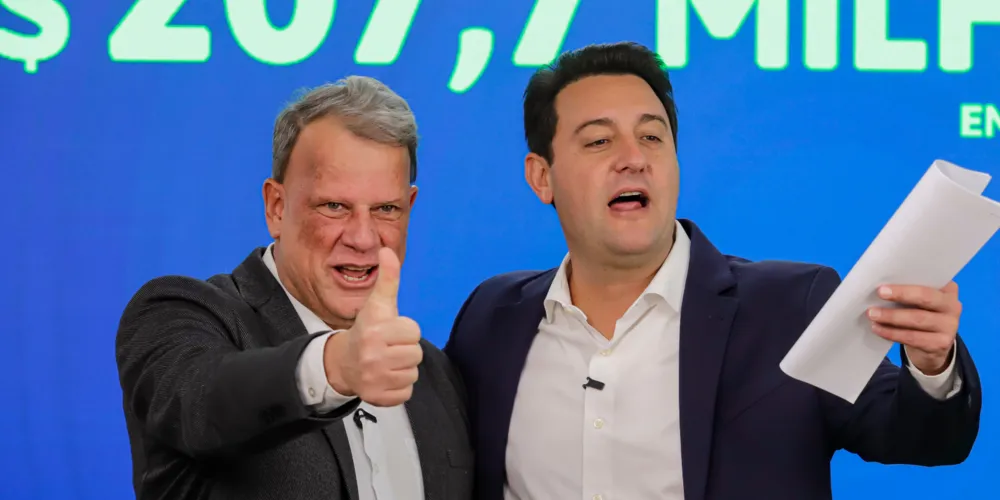 Maurício Rivabem e Carlos Massa Ratinho Junior