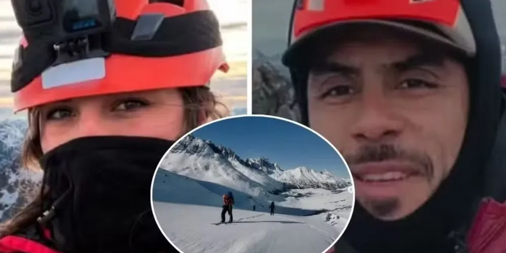 A turista uruguaia Abril Melina Marino Pereira e o guia de montanha Emiliano Feida morreram durante excursão na geleira Vinciguerra, na Patagônia