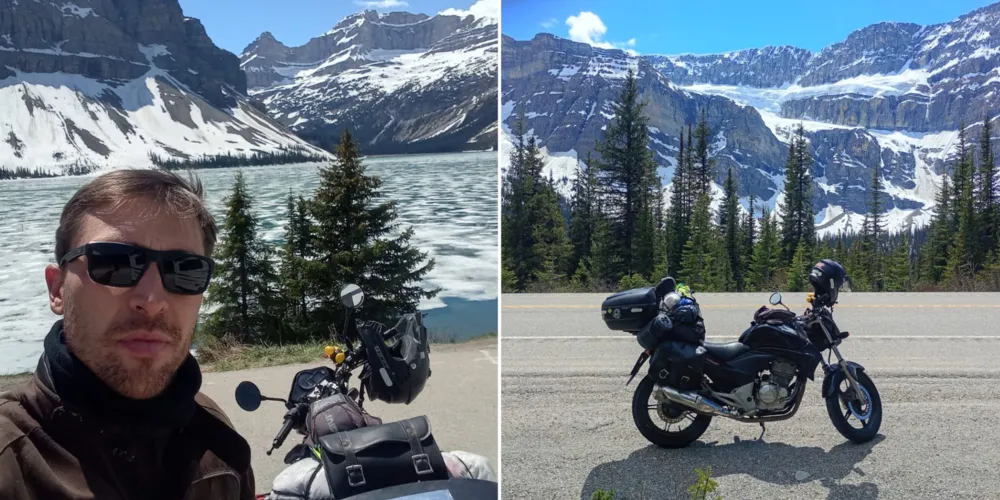 Luiz Frederico Petla chegou em Icefields Parkway, no Canadá