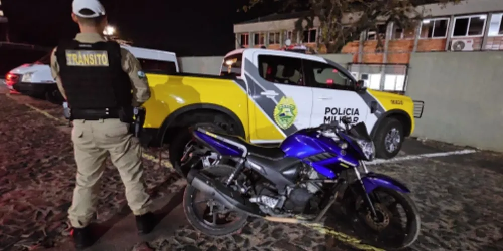 Motocicleta foi recolhida e encaminhada à 13.ª Subdivisão Policial